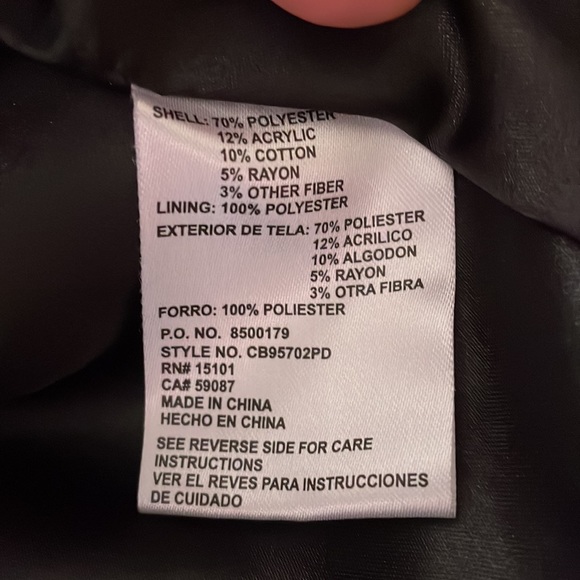 Celebrity Pink large Coat color blue closure zipper and buttons with hoodie - Picture 12 of 13